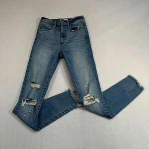 Abercrombie And Fitch Super Skinny Jeans Womens Size 27/4 Light Blue High Rise